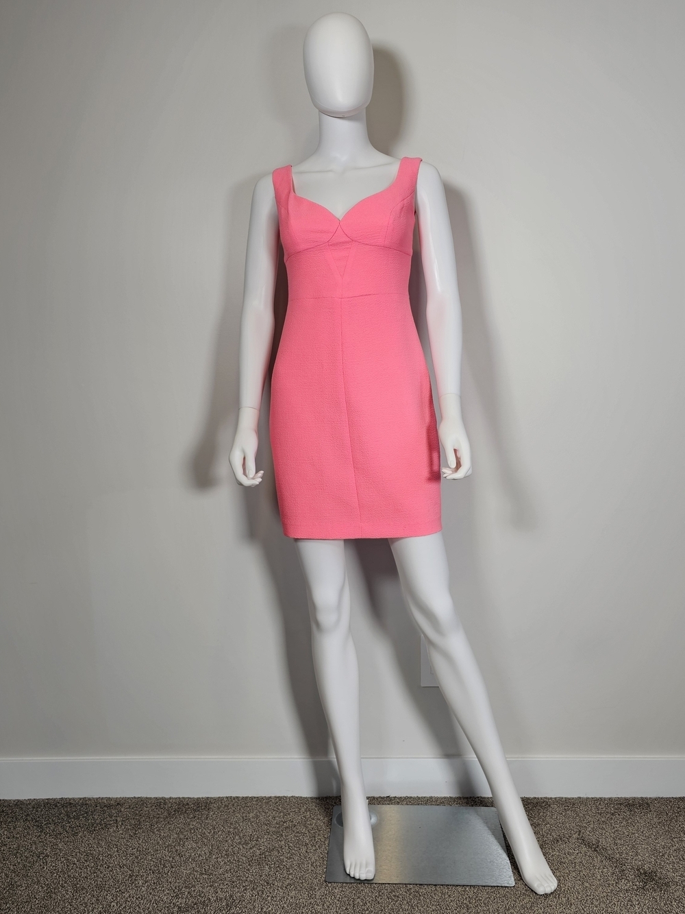 Black Halo Neon Hot Pink Barbie Sheath Dress Sz 2